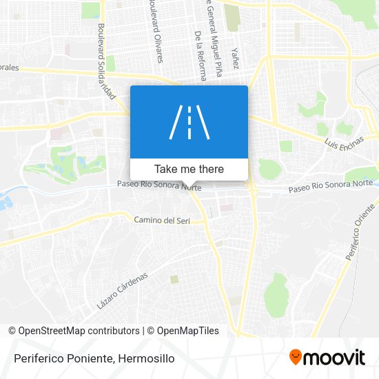 Mapa de Periferico Poniente