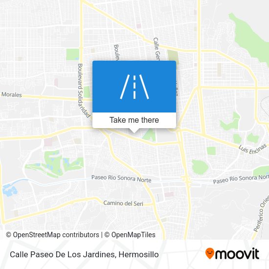 Mapa de Calle Paseo De Los Jardines