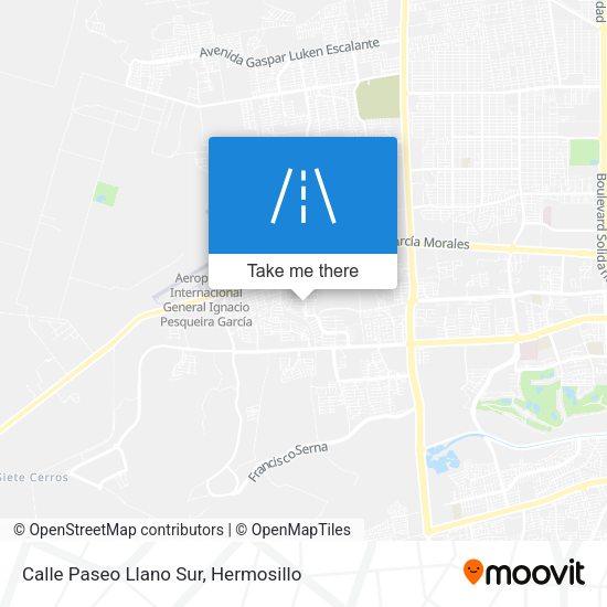 Mapa de Calle Paseo Llano Sur