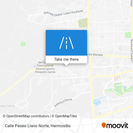 Calle Paseo Llano Norte map