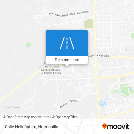 Mapa de Calle Helicóptero