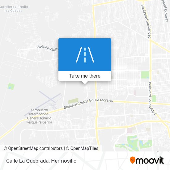 Calle La Quebrada map