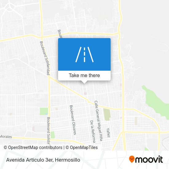 Mapa de Avenida Articulo 3er
