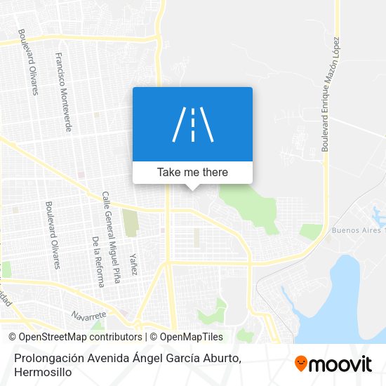 Mapa de Prolongación Avenida Ángel García Aburto