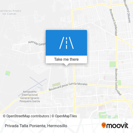 Privada Talla Poniente map