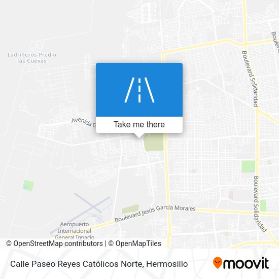 Mapa de Calle Paseo Reyes Católicos Norte