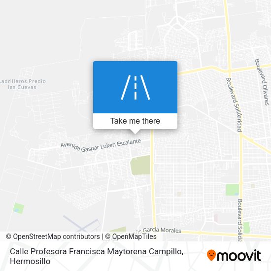 Mapa de Calle Profesora Francisca Maytorena Campillo