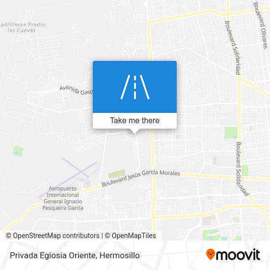 Privada Egiosia Oriente map
