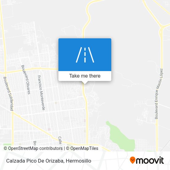 Calzada Pico De Orizaba map