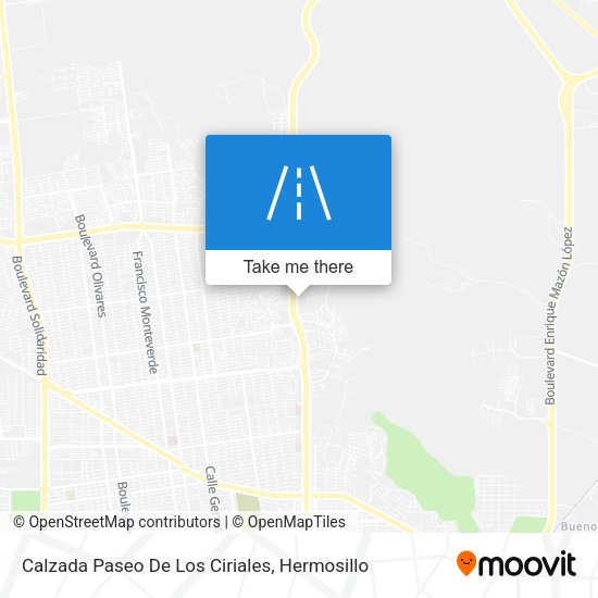 Calzada Paseo De Los Ciriales map