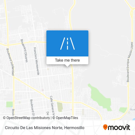 Mapa de Circuito De Las Misiones Norte
