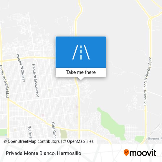 Mapa de Privada Monte Blanco