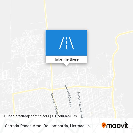 Mapa de Cerrada Paseo Árbol De Lombardo