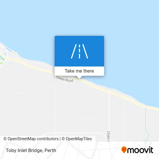 Mapa Toby Inlet Bridge