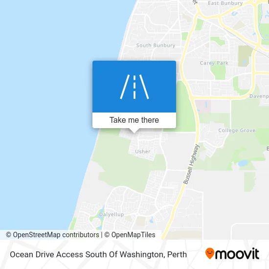 Mapa Ocean Drive Access South Of Washington