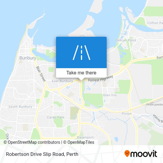Robertson Drive Slip Road map