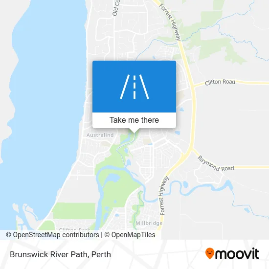 Mapa Brunswick River Path