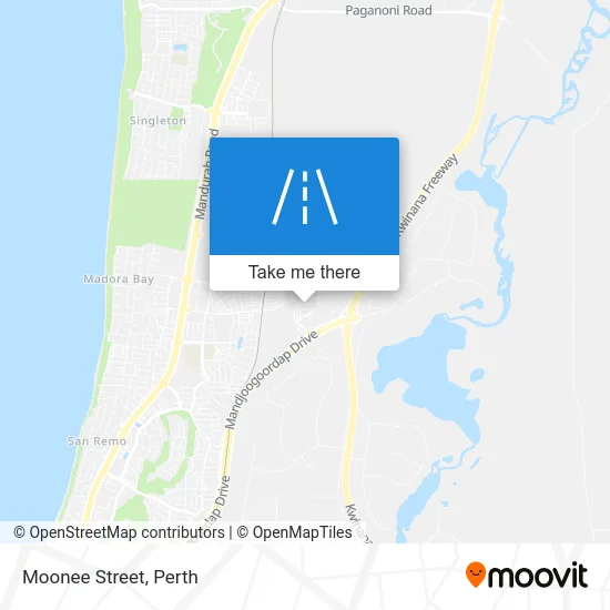 Mapa Moonee Street