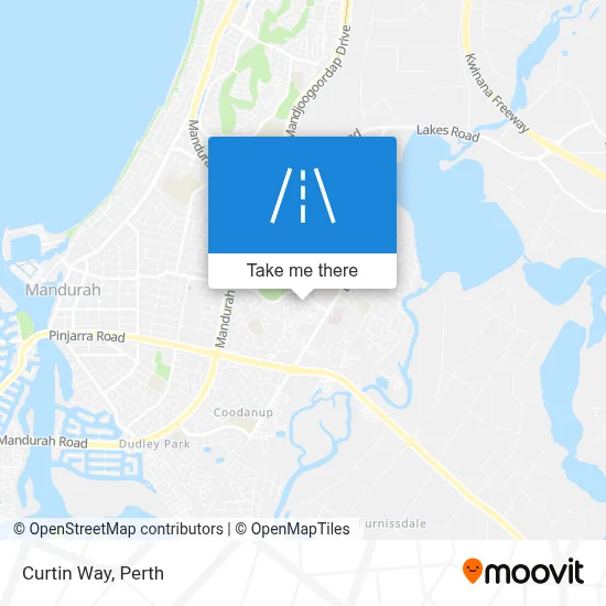 Mapa Curtin Way