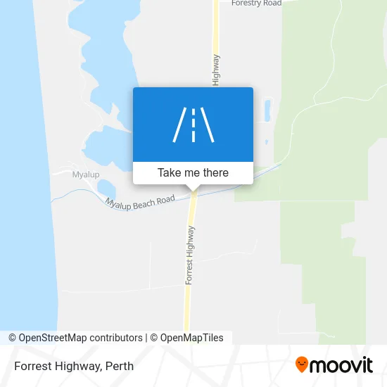 Mapa Forrest Highway