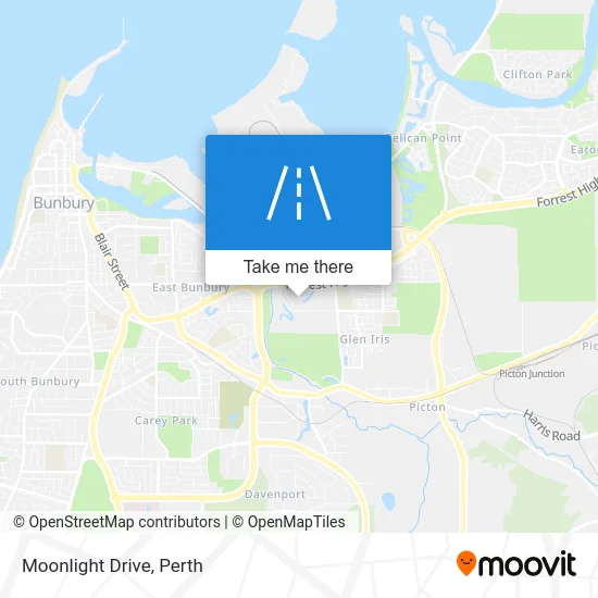 Mapa Moonlight Drive