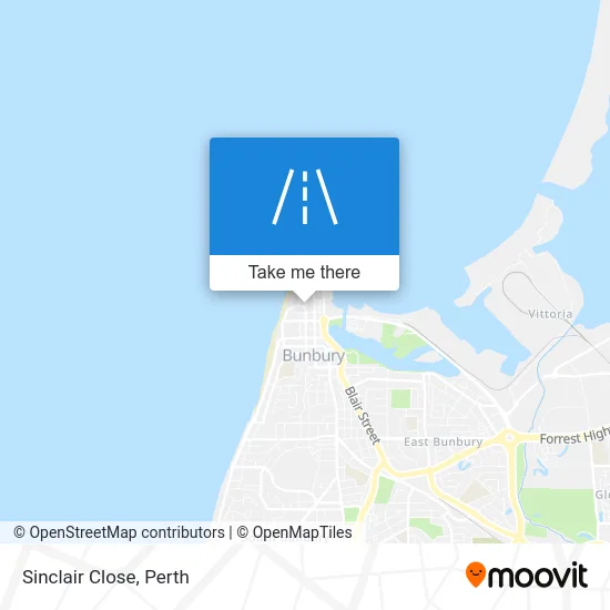 Mapa Sinclair Close