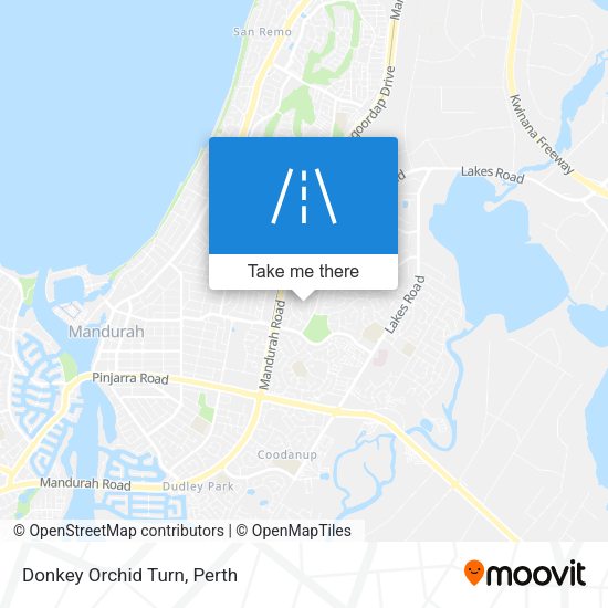 Donkey Orchid Turn map