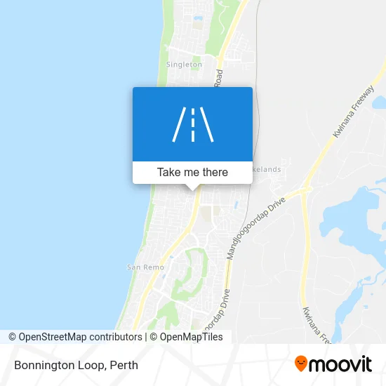 Mapa Bonnington Loop