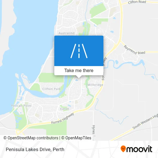 Mapa Penisula Lakes Drive