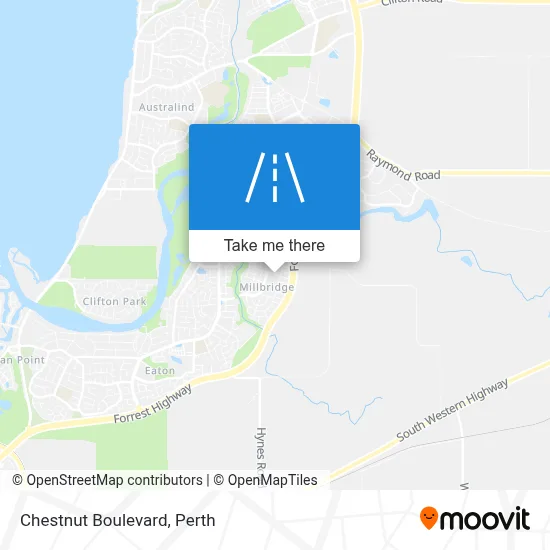 Mapa Chestnut Boulevard