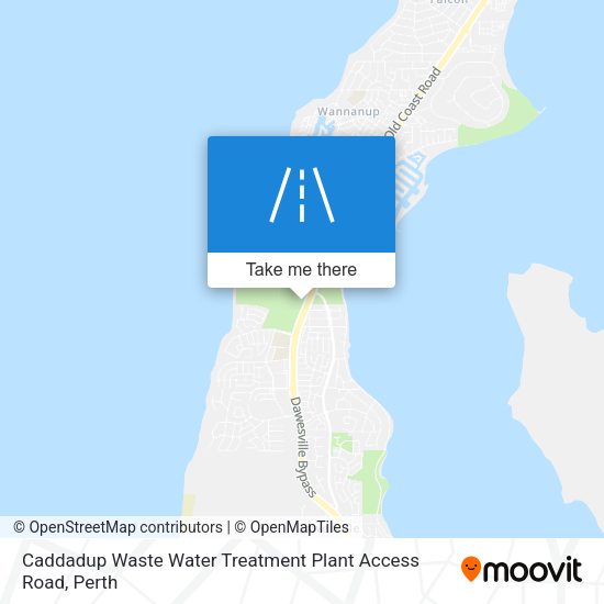 Caddadup Waste Water Treatment Plant Access Road map
