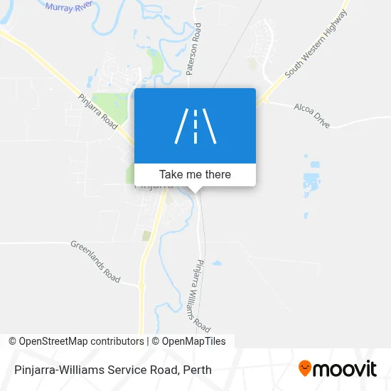 Mapa Pinjarra-Williams Service Road