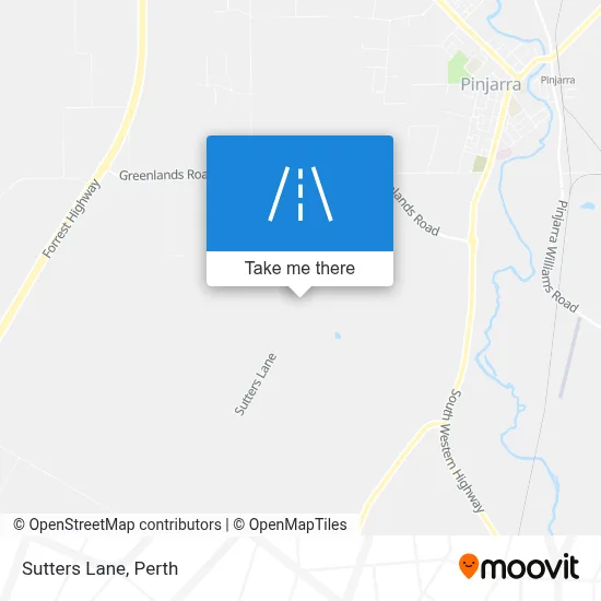 Mapa Sutters Lane