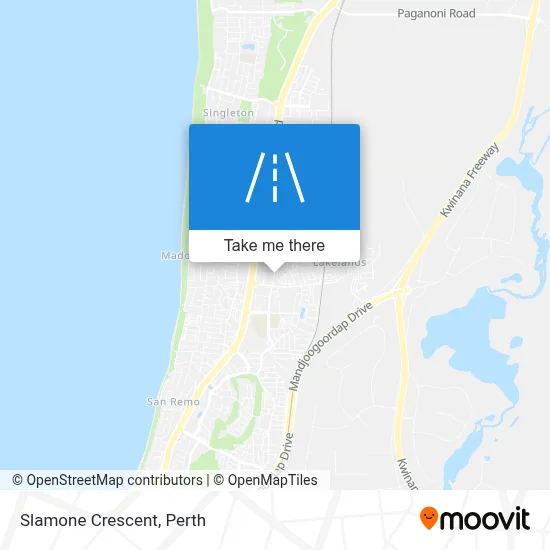 Mapa Slamone Crescent
