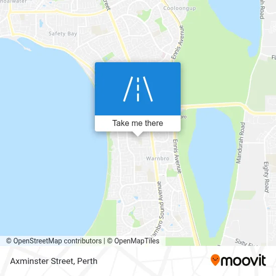 Mapa Axminster Street