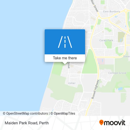 Maiden Park Road map