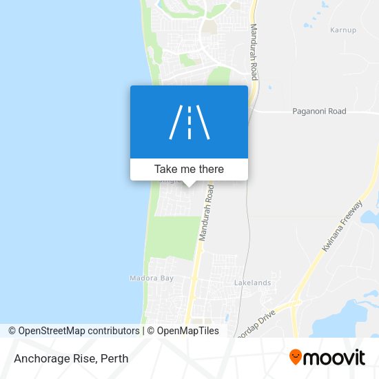 Anchorage Rise map