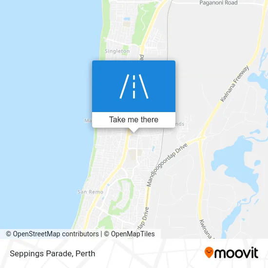 Mapa Seppings Parade