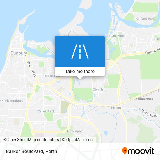Barker Boulevard map