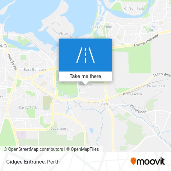Gidgee Entrance map