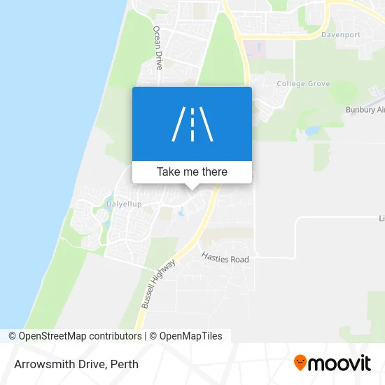 Mapa Arrowsmith Drive