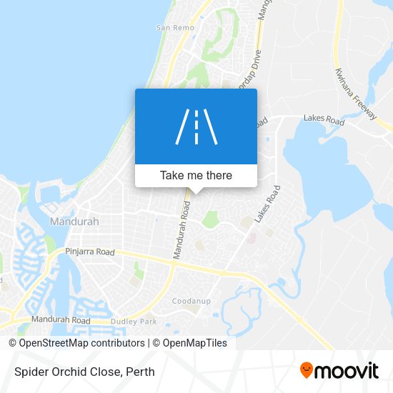 Spider Orchid Close map