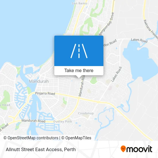 Mapa Allnutt Street East Access