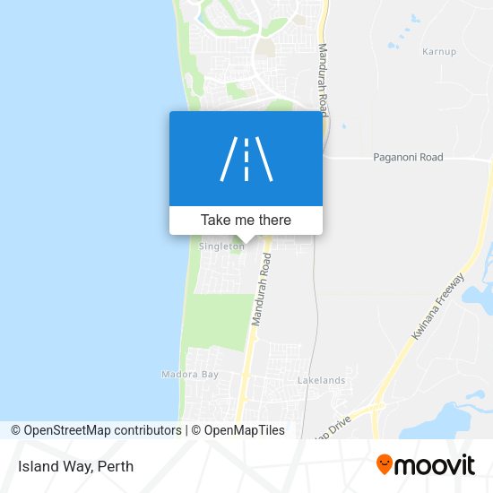 Island Way map