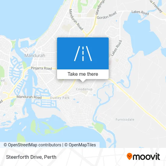 Mapa Steerforth Drive