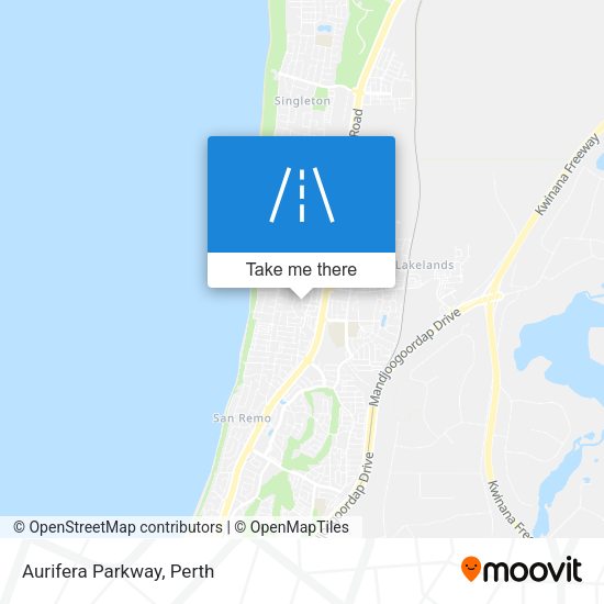 Aurifera Parkway map