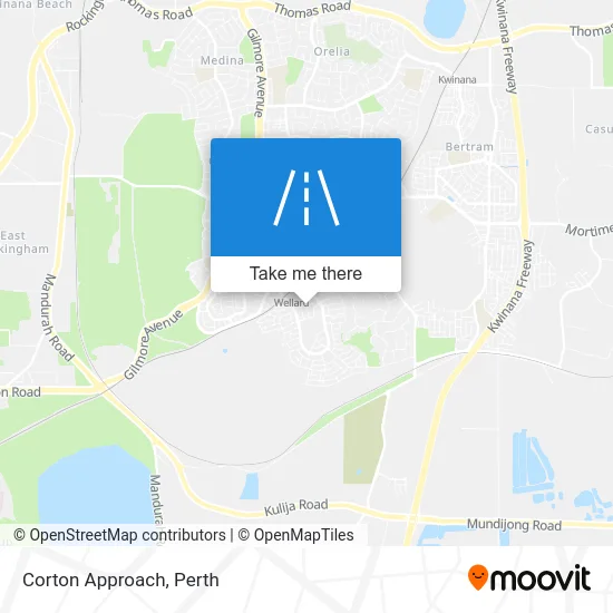 Mapa Corton Approach