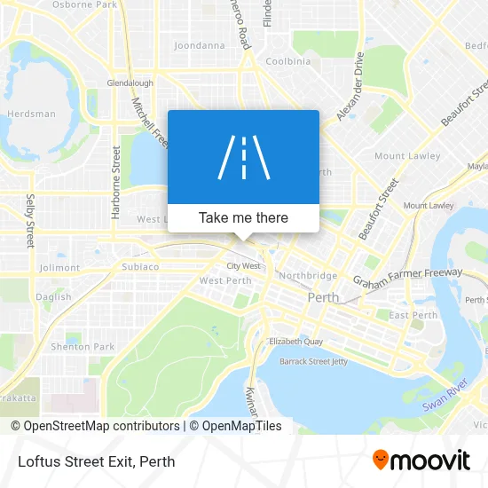 Mapa Loftus Street Exit