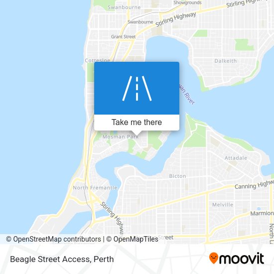 Beagle Street Access map