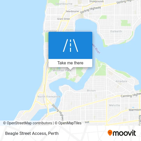 Mapa Beagle Street Access
